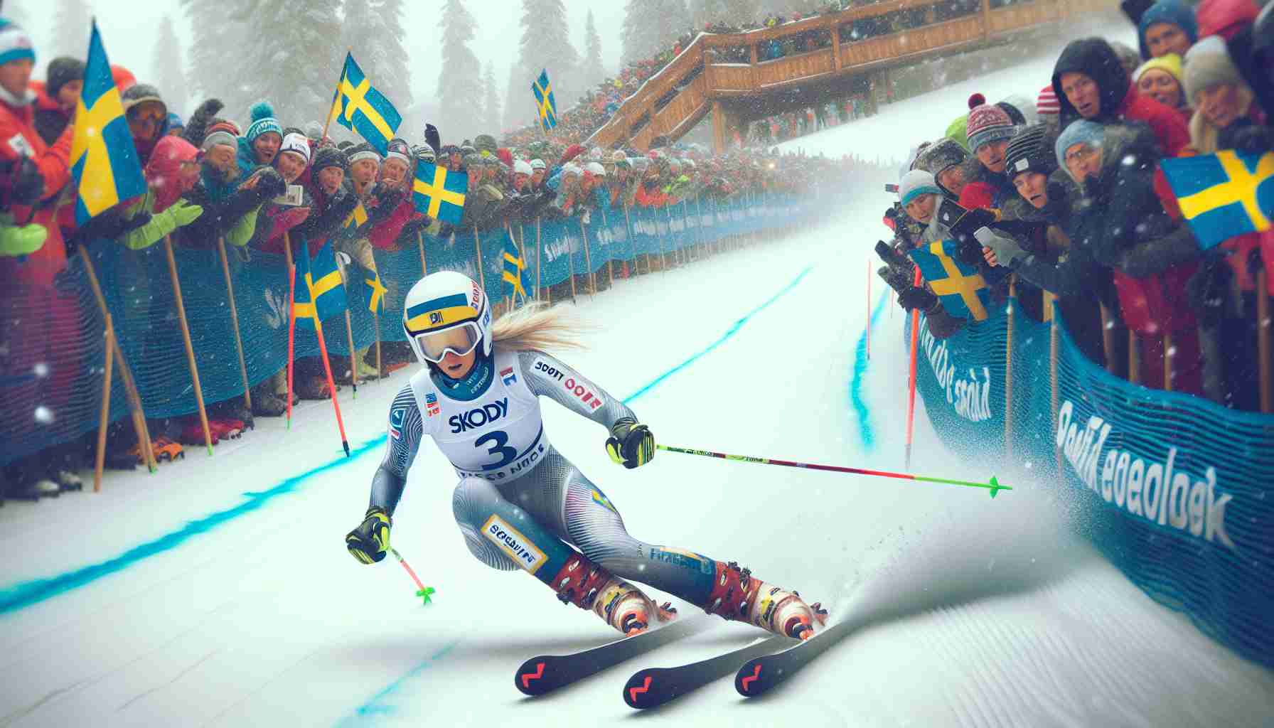 Zweedse skiër Anna Swenn Larsson leidt in afwezigheid van Shiffrin en Vlhova